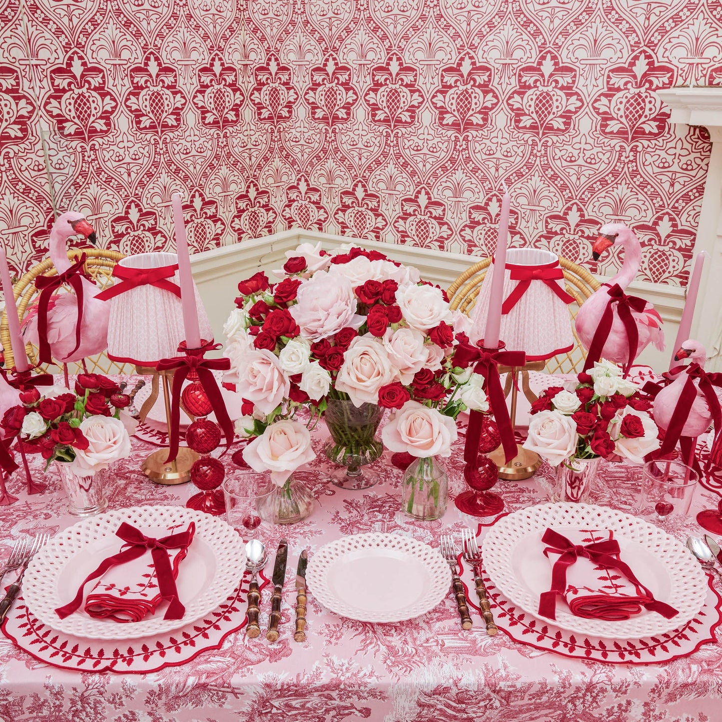 Pink Basketweave Starter Plate