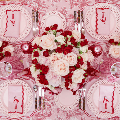 Pink & Red Eloise Linen Placemats (Set of 4)