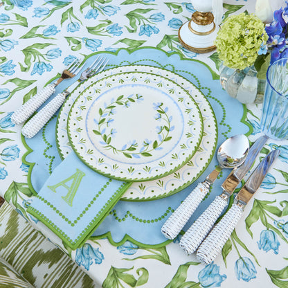 Josephine Green & Blue Starter Plates (Set of 4)
