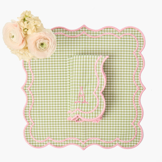 Green & Pink Eloise Gingham Napkins (Set of 4)