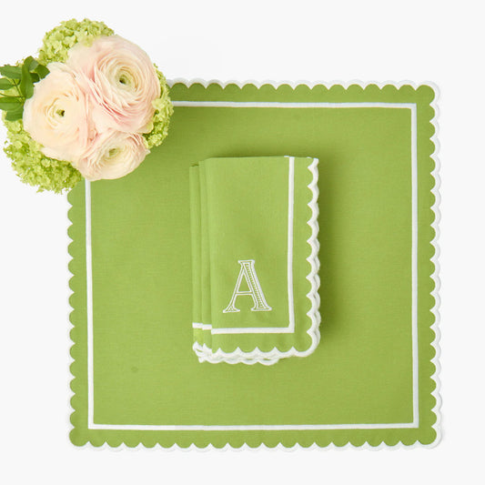 Green Louisa Napkins (Set of 4)
