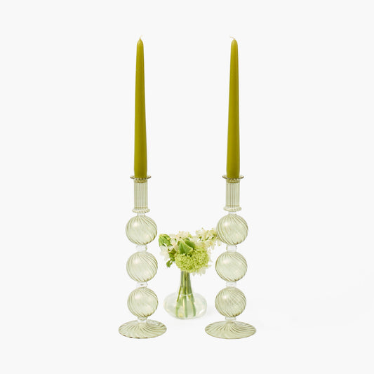 Olive Camille Candle Holders (Pair)