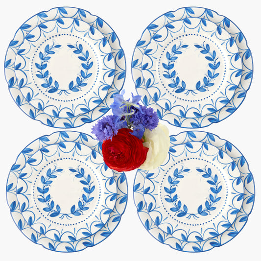 Elizabeth Blue Garland Dinner & Starter Plates (Set of 8)