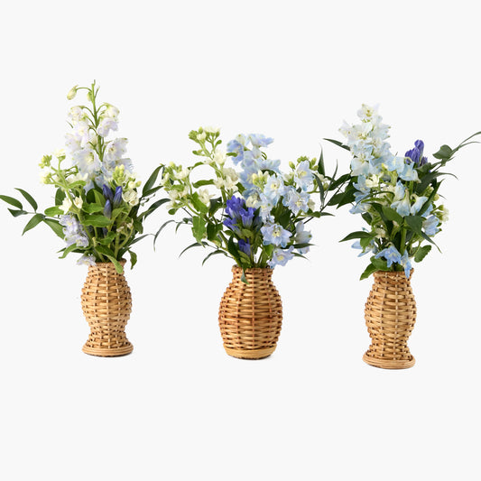 Mini Natural Rattan Vase (Set of 3)