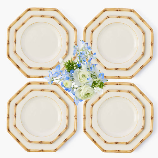Isabel Bamboo Dinner & Starter Plates (Set of 8)