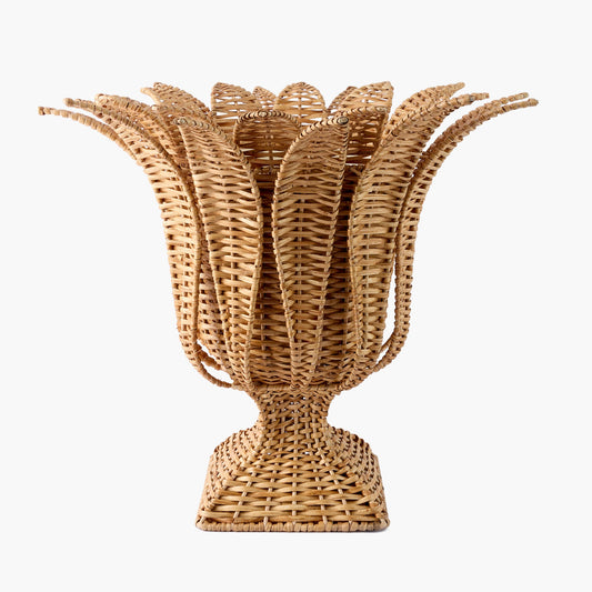 Palm Rattan Urn