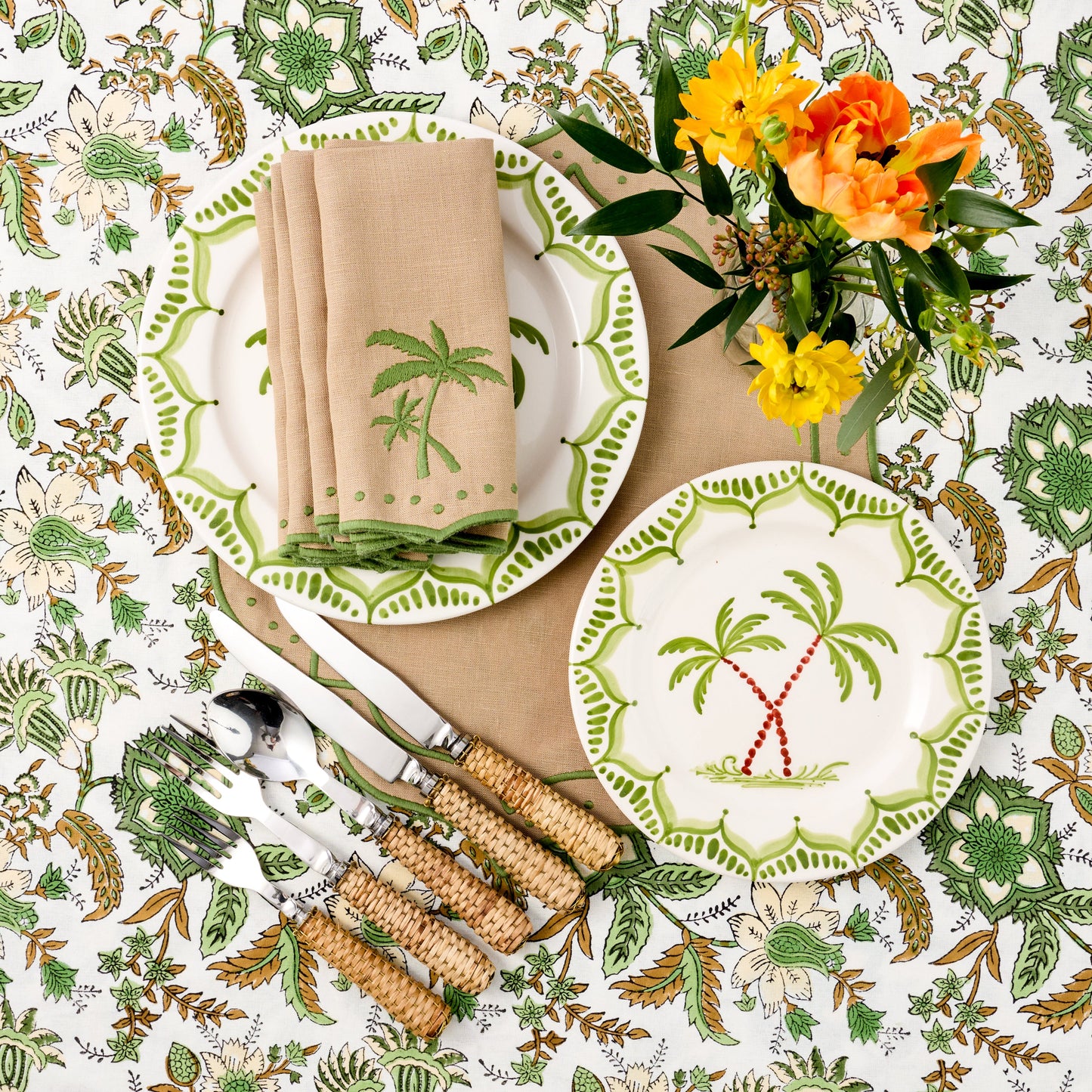 Helena Blockprint Tablecloth
